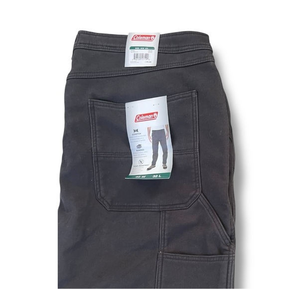 NWT Mens Coleman Warm Stretch Fleece Lined Utility Pants 40Wx 32L - Picture 1 of 9